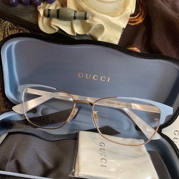 Authentic GUCCI 53 acetate/Metal optical glasses - Picture 3 of 13
